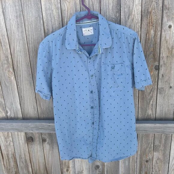 Vintage Level Ten collared button down short sleeve size large - Picture 1 of 9